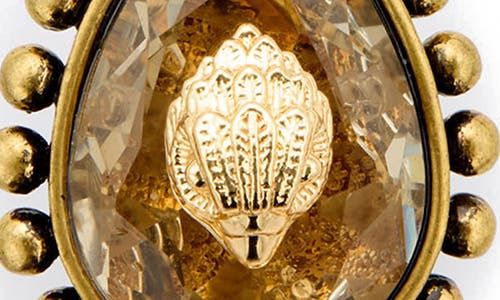 Kurt Geiger London Crystal Barbell Drop Earrings In Gold
