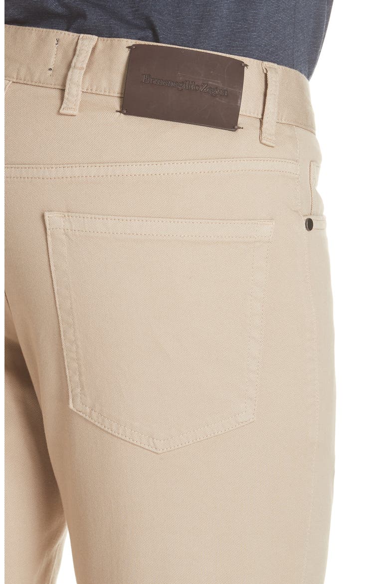 Stretch Cotton Five Pocket Pants, Alternate, color, LIGHT BEIGE