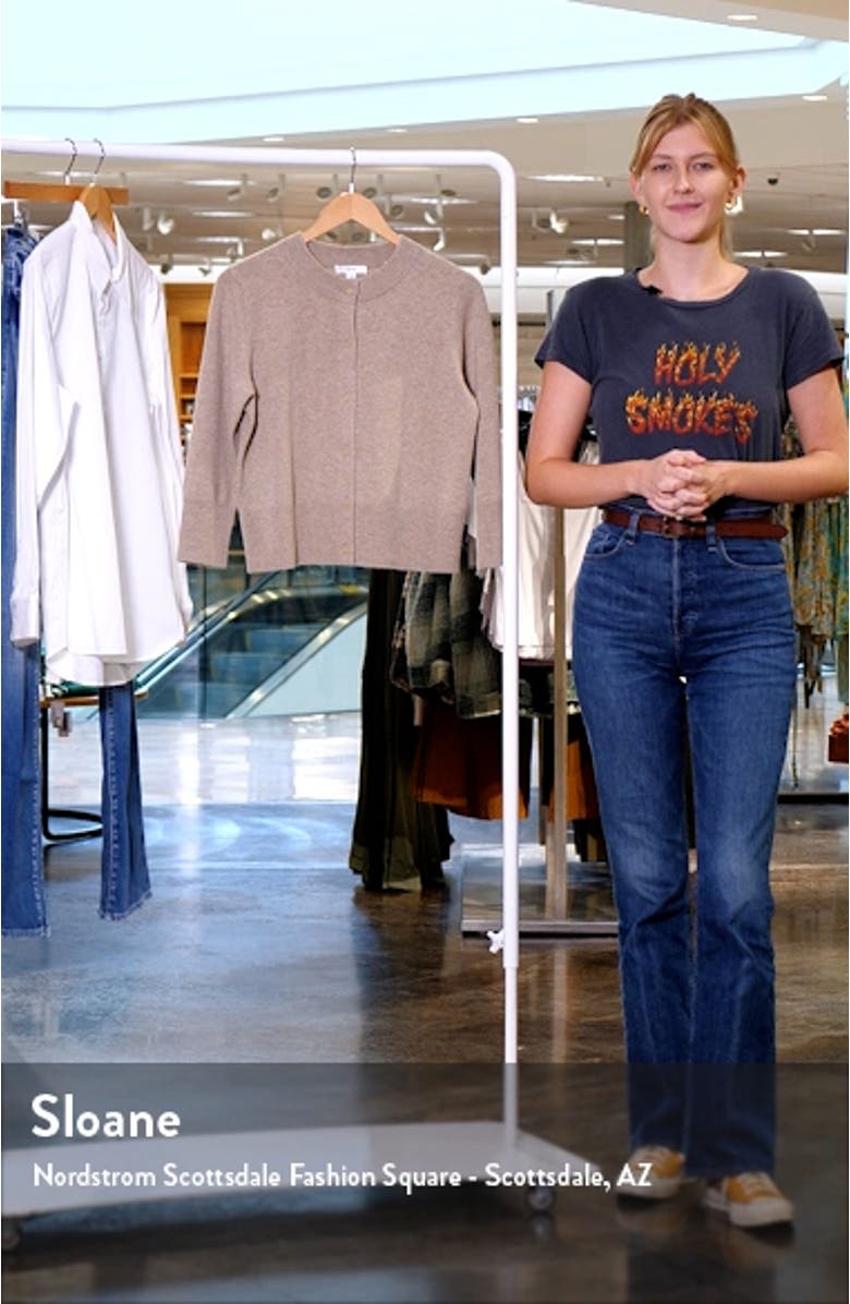 Three Quarter Sleeve Wool & Cashmere Cardigan, sales video thumbnail