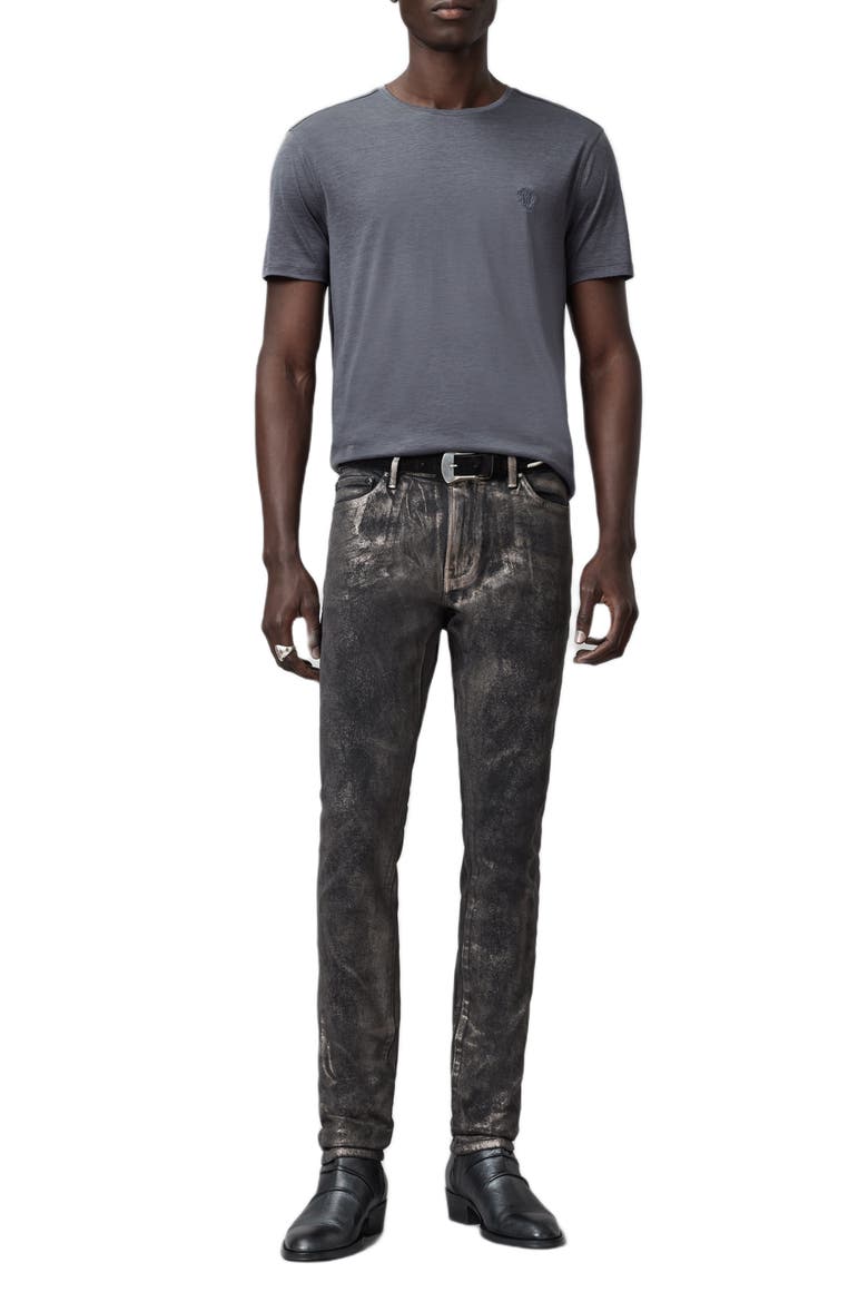Amato Silk & Cotton T-Shirt, Alternate, color, SILVER