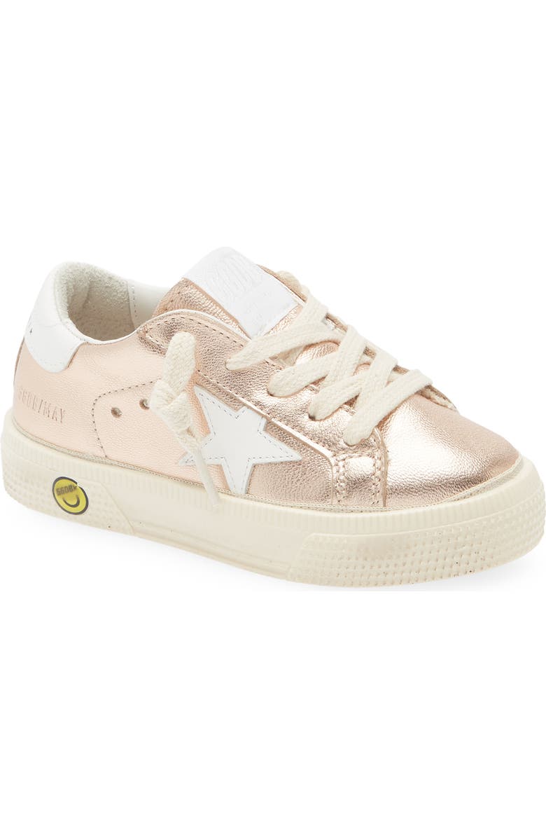 Golden Goose Kids' May Metallic Leather Low Top Sneaker, Main, color,
