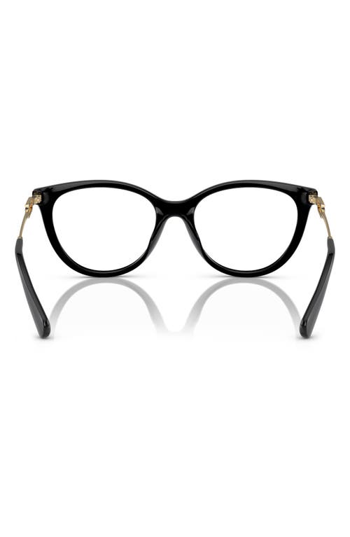 Emporio Armani 53mm Cat Eye Optical Glasses In Black
