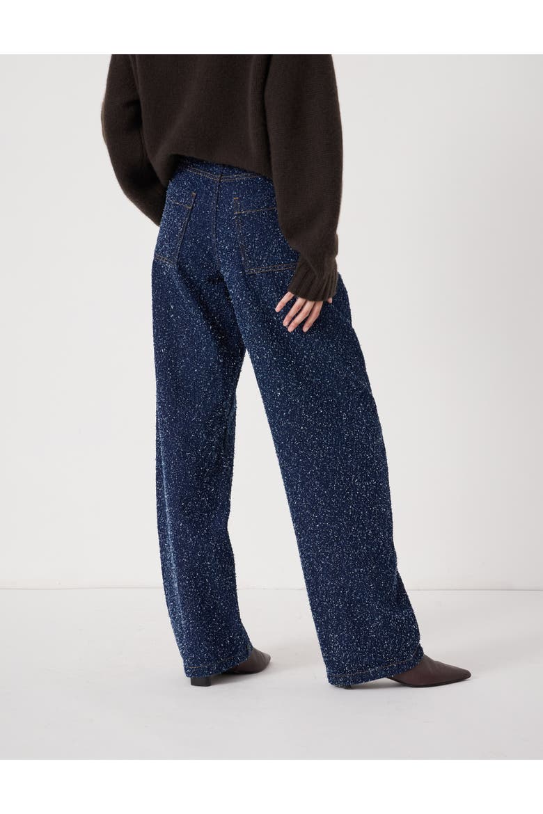 Saskia Textured Straight Leg Jeans, Alternate, color, Rinse Wash