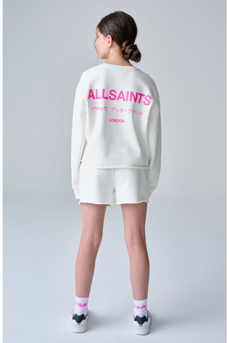 Kids' Underground Sweatshirt & Shorts Set, Alternate, color, WHITE