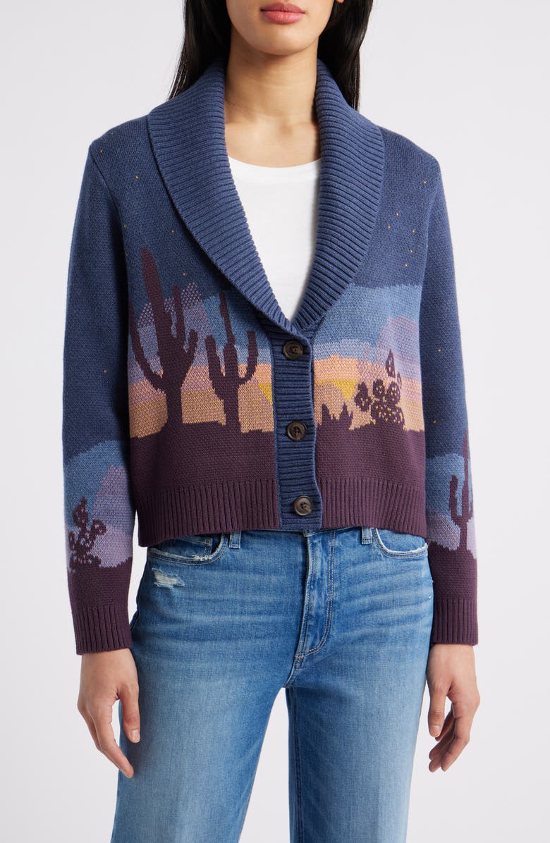 Pendleton Western Scenic Shawl Cardigan, Main, color, 
