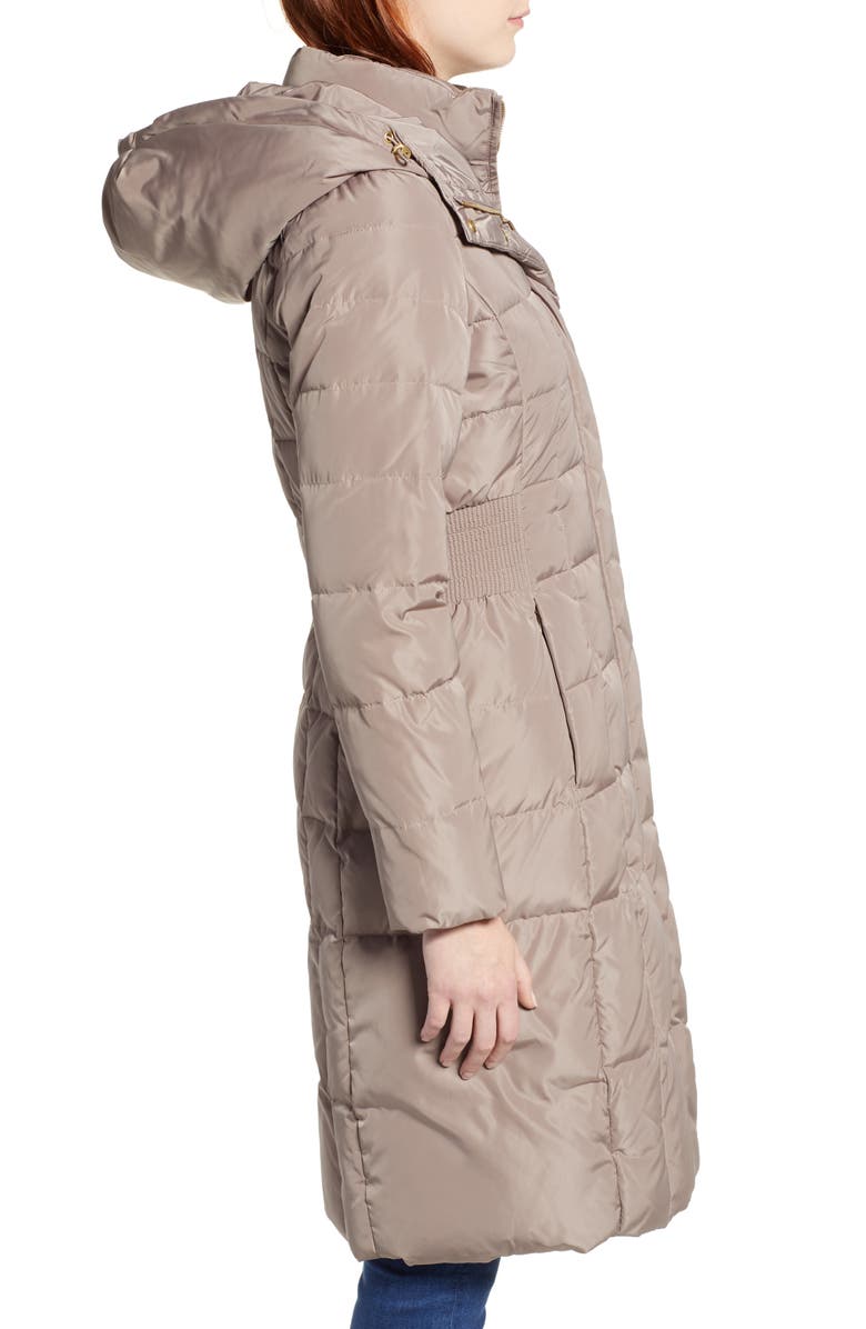 Cole Haan Bib Insert Down & Feather Fill Coat, Alternate, color, Cashew