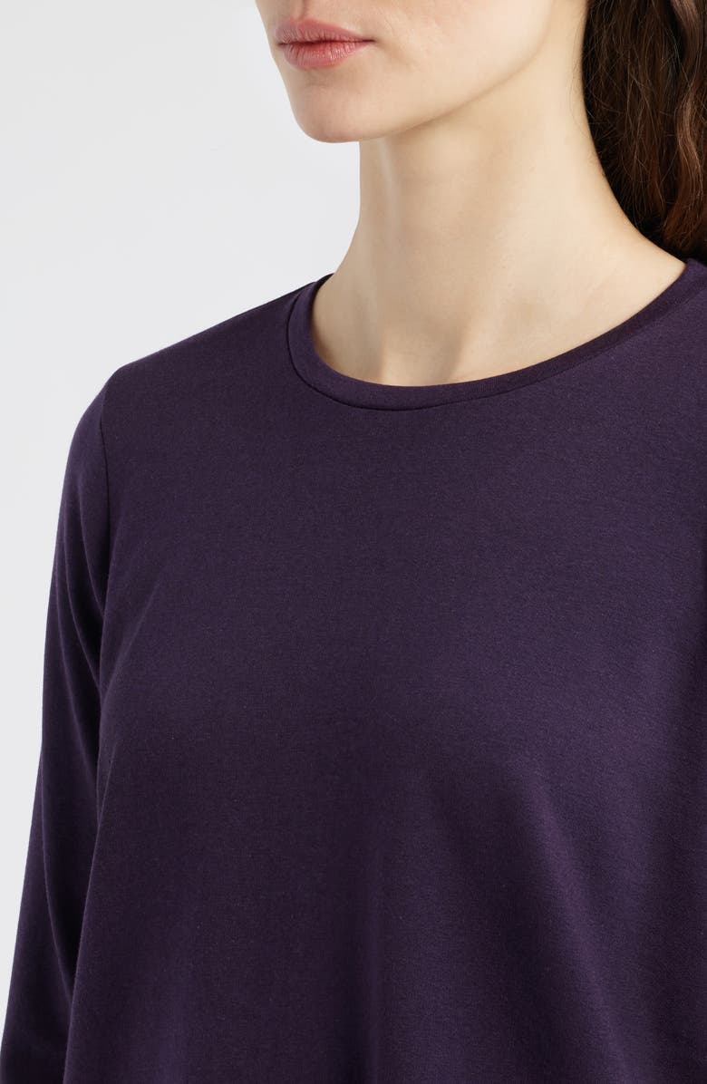 Eileen Fisher Crewneck Top, Alternate, color, Aubergine