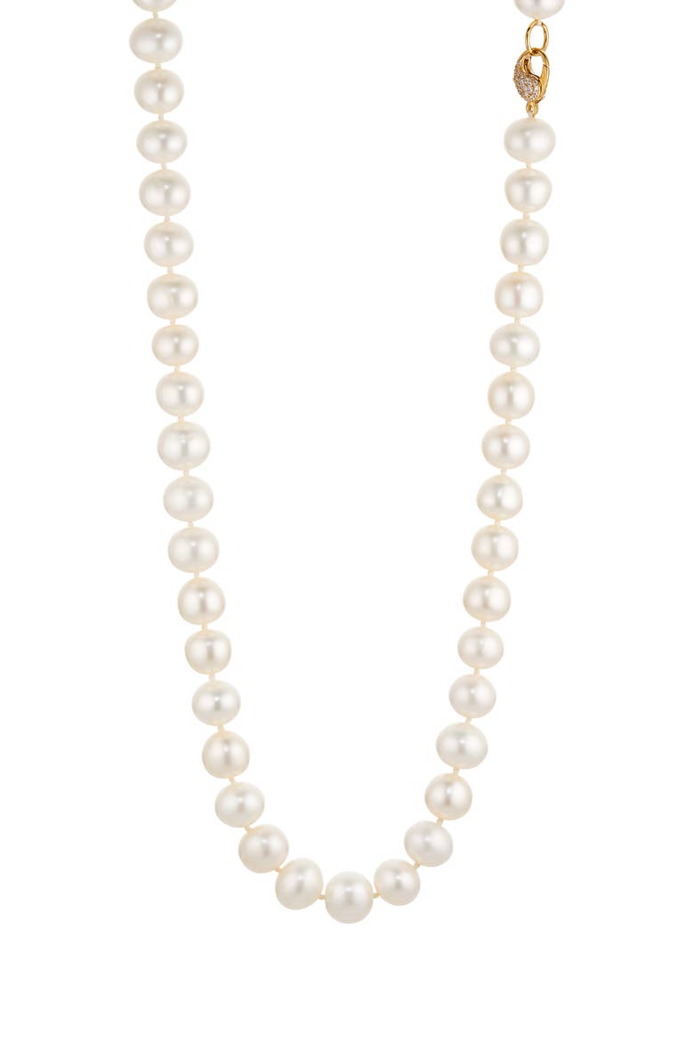 Freshwater Pearl Necklace, Main, color, GOLD