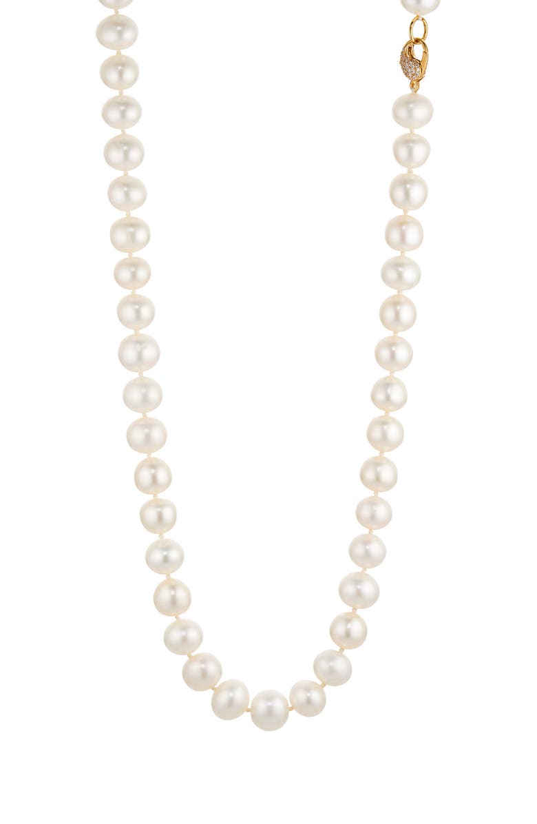 Nadri Freshwater Pearl Necklace, Main, color, Gold