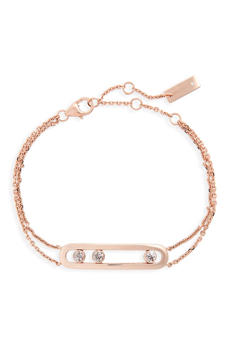 Two-Strand Move Diamond Bracelet, Main, color, ROSE GOLD