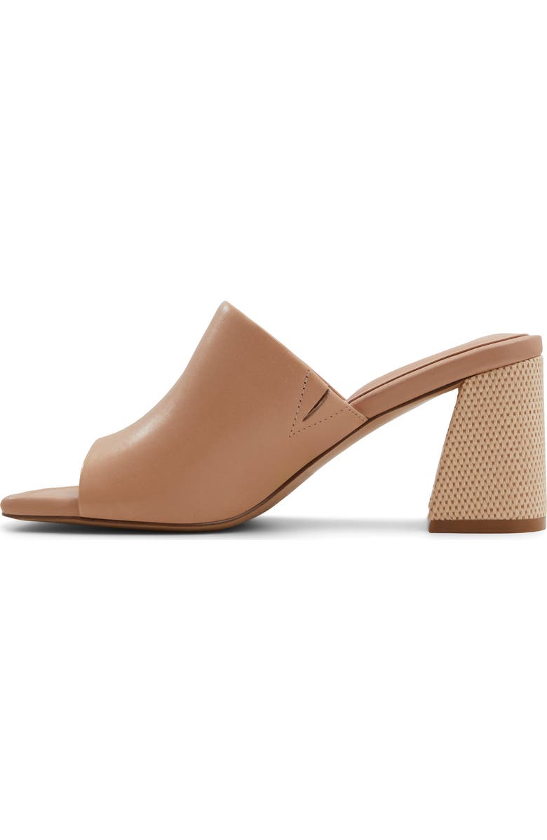 ALDO Meshka Block Heel Slide Sandal, Alternate, color, Other Medium Beige