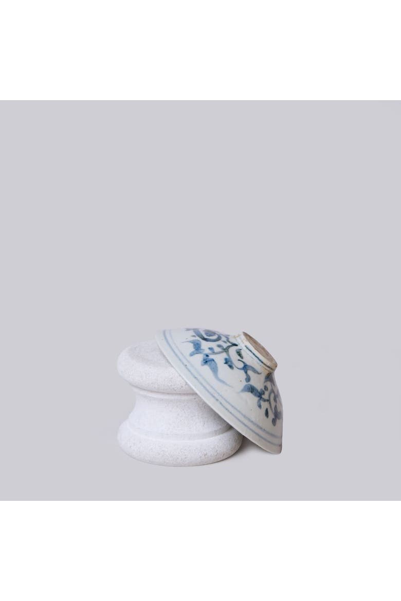 Porcelain Floral Conical Bowl, Alternate, color, Blue and White