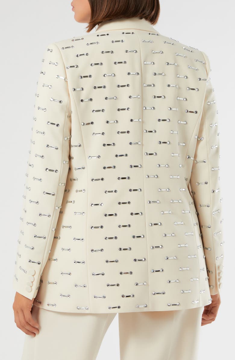 Marina Rinaldi Mescmalto Rhinestone Detail Jacket, Alternate, color, Light Yellow