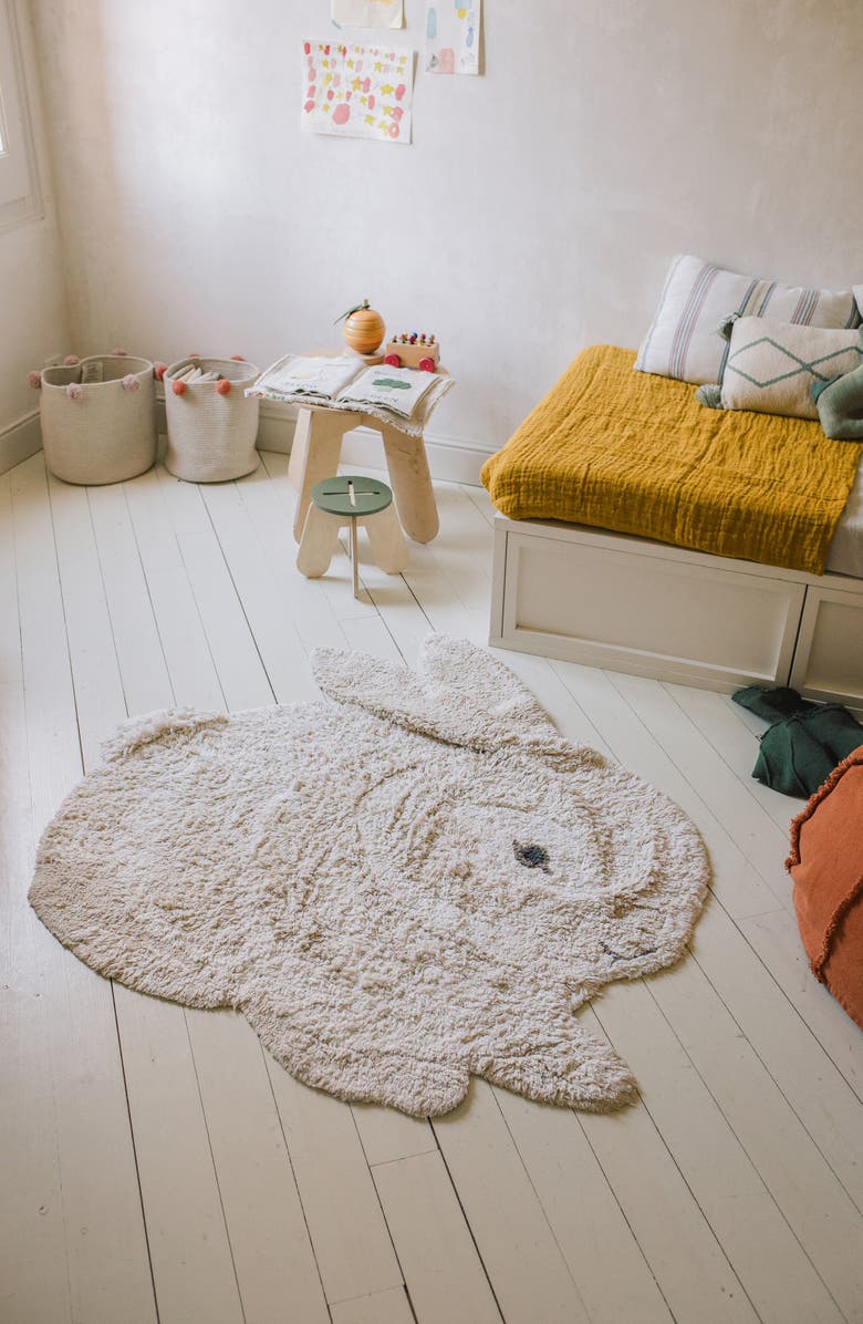 Lorena Canals Bunny Washable Rug, Alternate, color, White