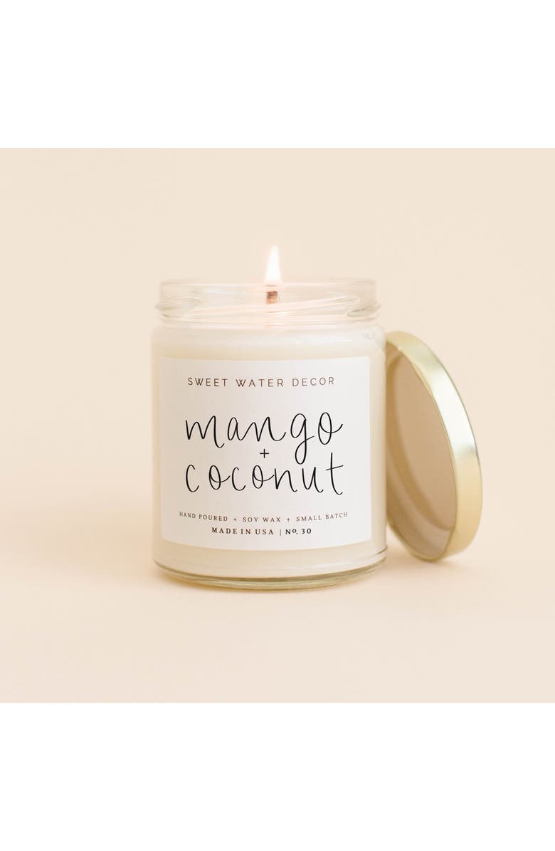 SWEET WATER DECOR Mango Coconut 9 oz. Soy Candle - Set of 2, Main, color, 