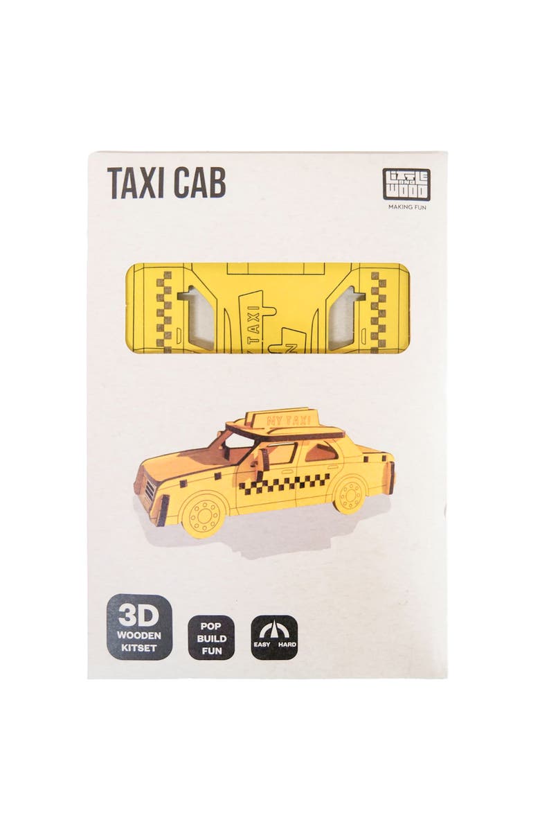 Little & Wood Woodlet Taxi 3D Wooden Kit Set, City Vehicle Puzzle, Easy Assembly, Alternate, color,