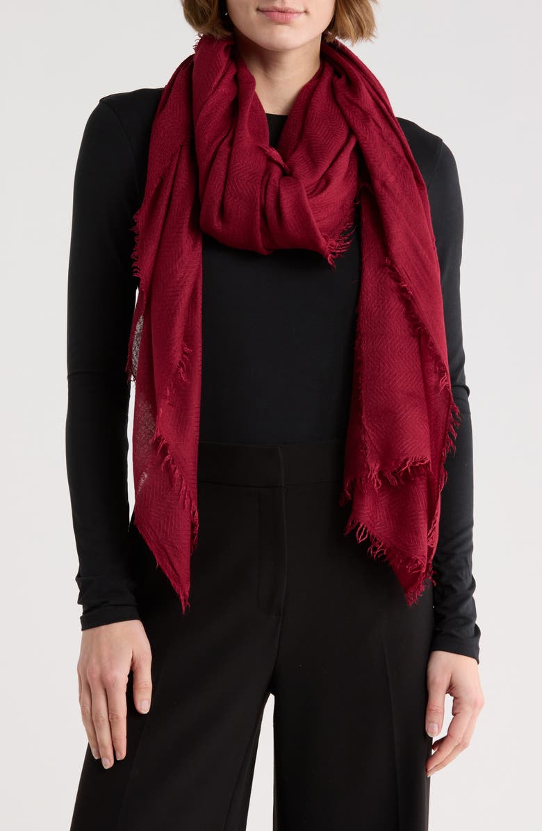 La Fiorentina Oversize Scarf, Main, color, Burgundy