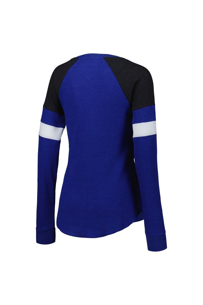 Women's G-III 4Her by Carl Banks Royal Kyle Larson Action Tri-Blend Thermal Raglan Long Sleeve T-Shirt, Alternate, color, Royal