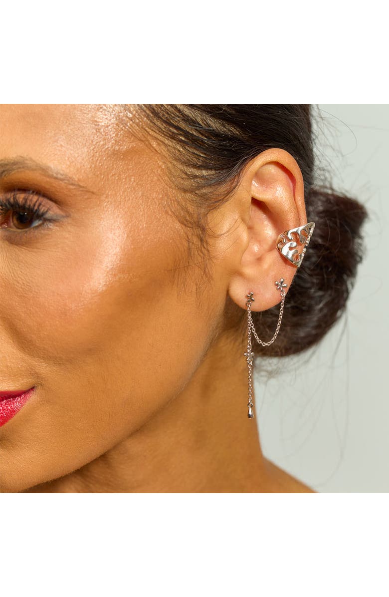 Lucy Quartermaine Open Splash Ear Cuff, Alternate, color, Sterling Silver