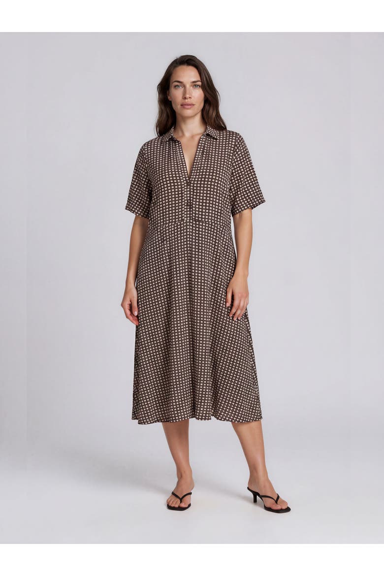 MaNaterinna Draped Shirt Midi Dress, Main, color, Black