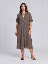 Masai Copenhagen MaNaterinna Draped Shirt Midi Dress