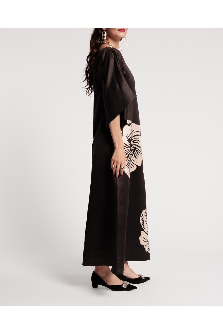 Spinnaker Maxi Dress Carefree Chrysanthemum, Alternate, color, Black/Camel