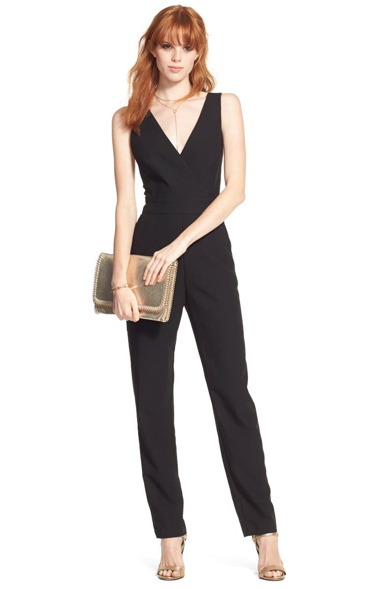 WAYF V-Neck Jumpsuit, Alternate, color, 