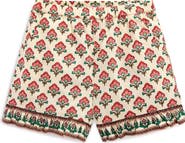 Mini Boden Kids' Print Cotton Ruffle Hem Shorts