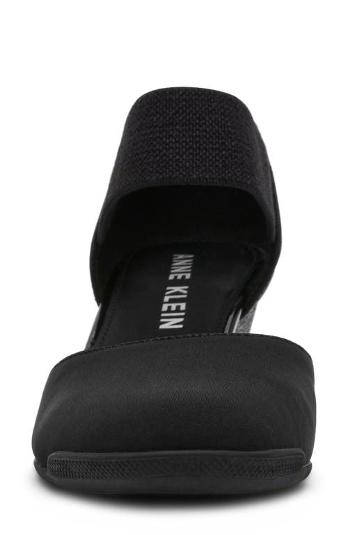 Anne Klein Tiffany Ankle Strap Wedge Pump In Black