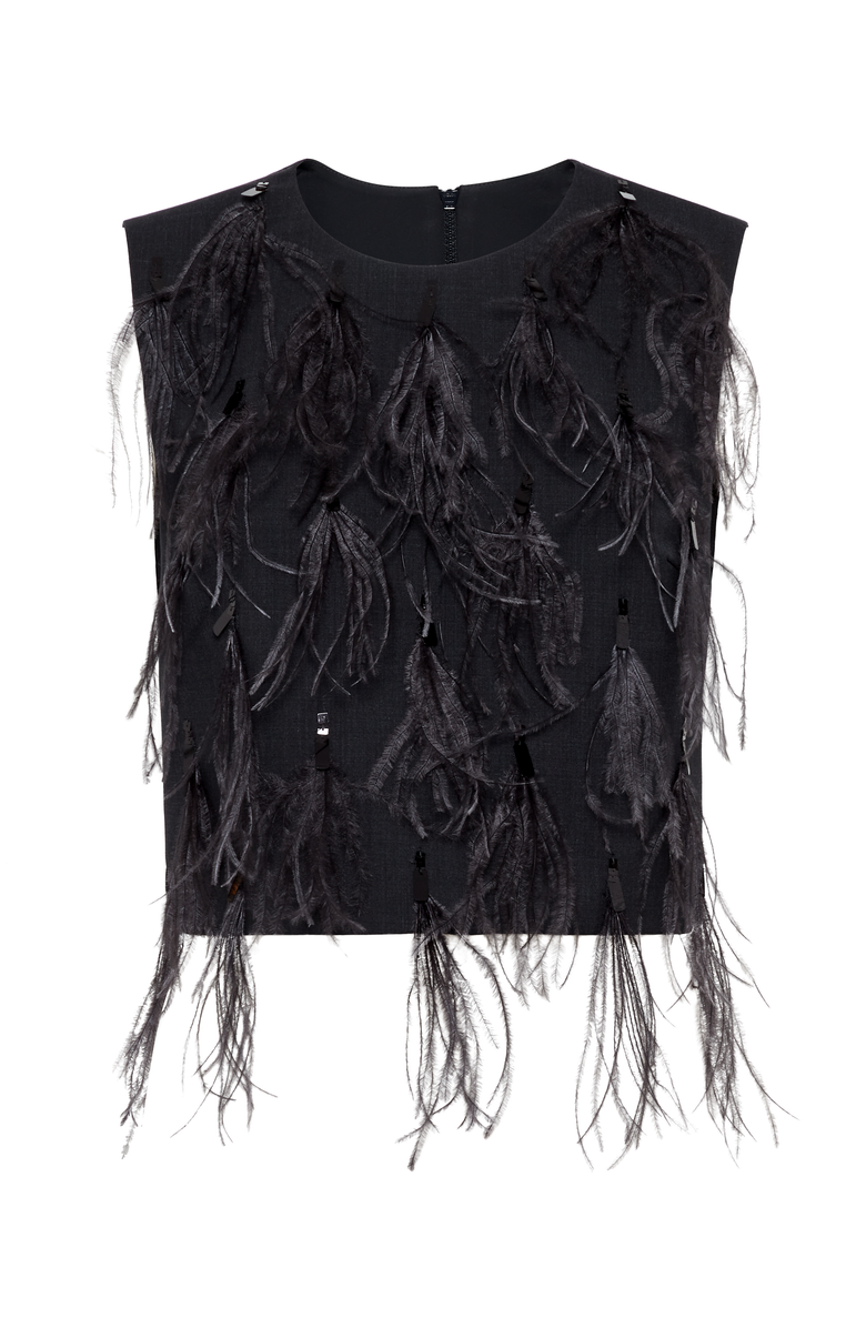 Brunello Cucinelli Tropical Luxury Wool top, Main, color, 