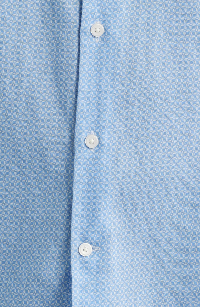 Peter Millar Windsail Short Sleeve Button-Up Shirt, Alternate, color, Bluebird
