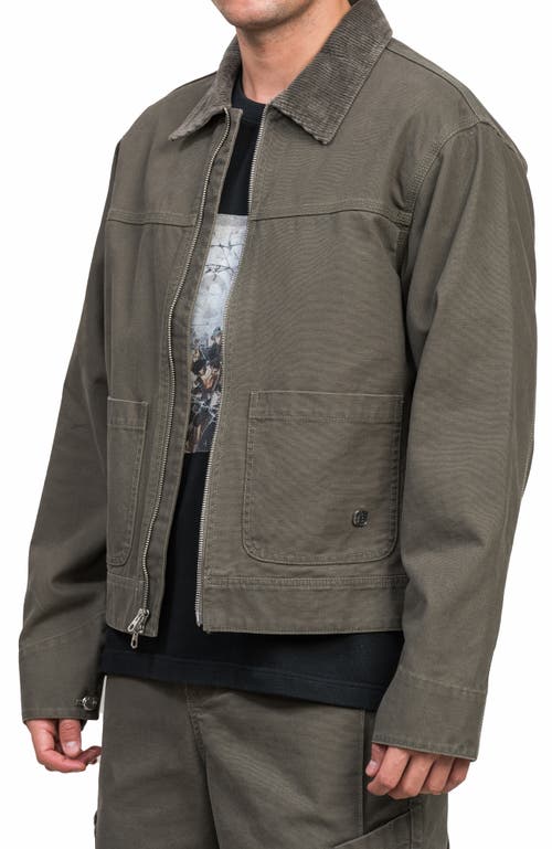 Alphastyle Blun Zip-up Work Jacket In Green
