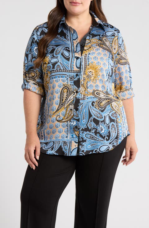 売れ筋商品|||ジョーンズニューヨーク カットソー トップス レディース Plus Size Floral-Print Linen-Blend Tunic NYC White Jones New York Floral Linen Blend Tunic Top | Nordstrom