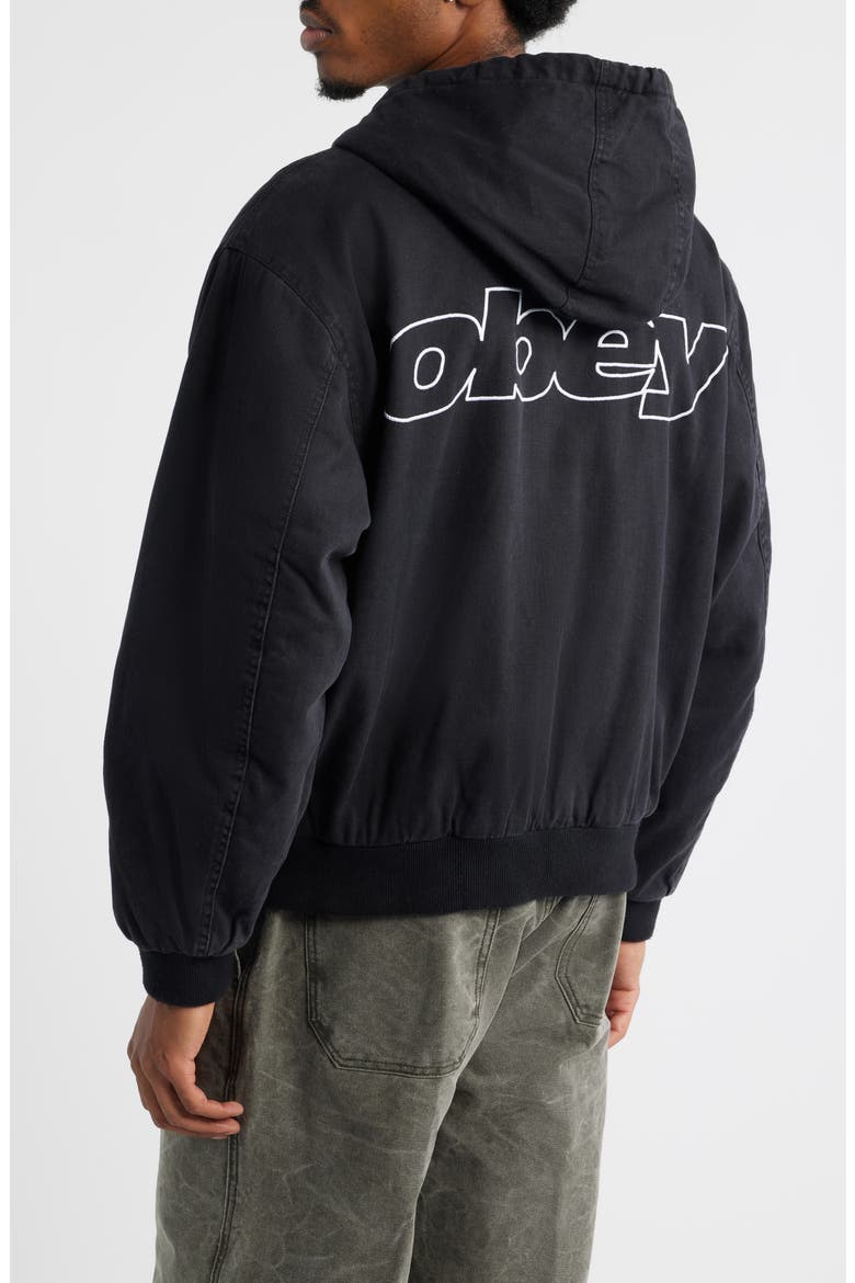 Randy Hooded Cotton Jacket, Alternate, color, BLACK FADED WASH