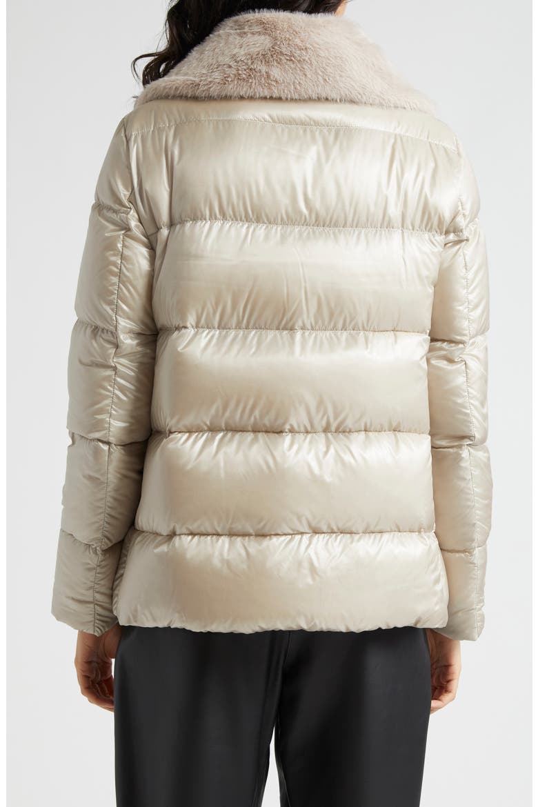 Shiny Nylon Down Jacket, Alternate, color, CHAMPAGNE