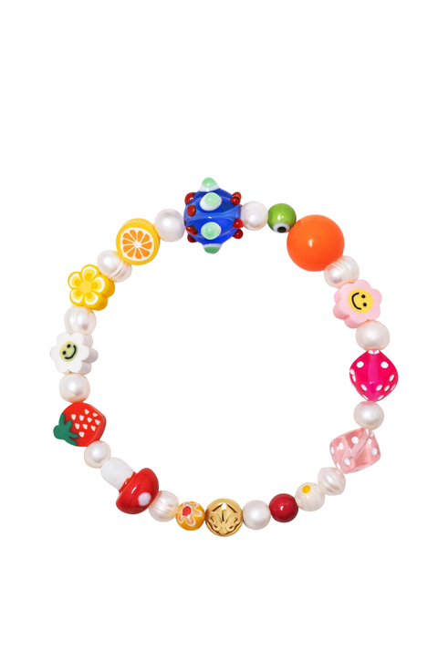 Berry Pearl Assorted Beads Bracelet
