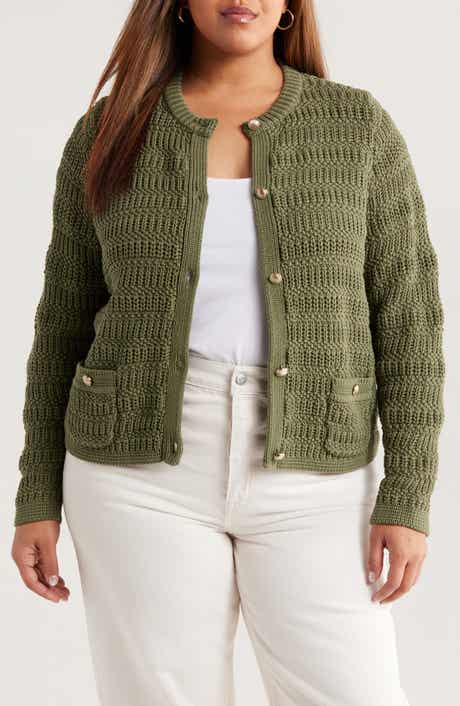 Caslon® Textured Sweater Jacket