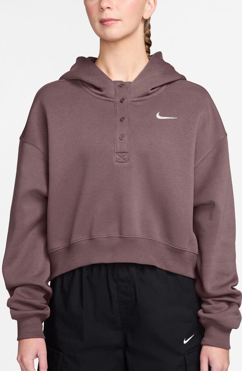 Nike Sportswear Phoenix Fleece Crop Sweatshirt, Main, color, Tattoo/ Sail