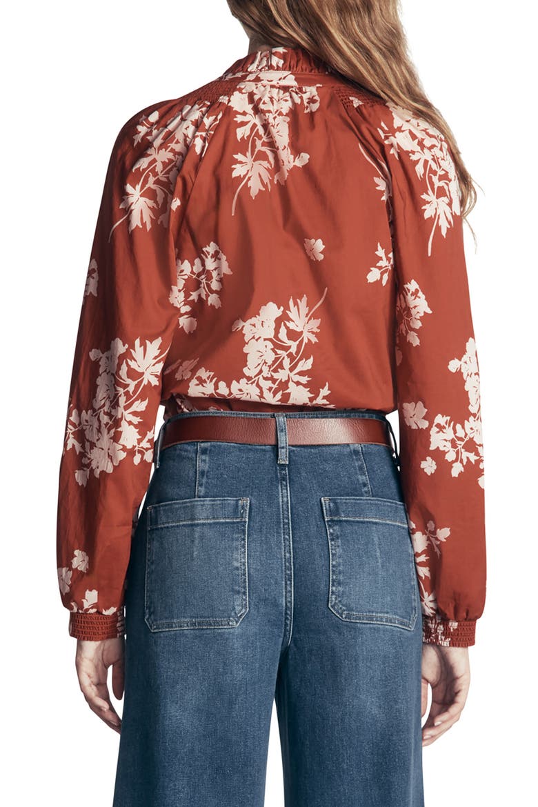 Erica Cotton Frill Top, Alternate, color, ARABIAN SPICE, FLECKED BUNCH