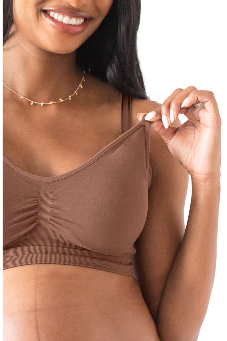 Simply Sublime Seamless Nursing Bra, Alternate, color, MOCHA