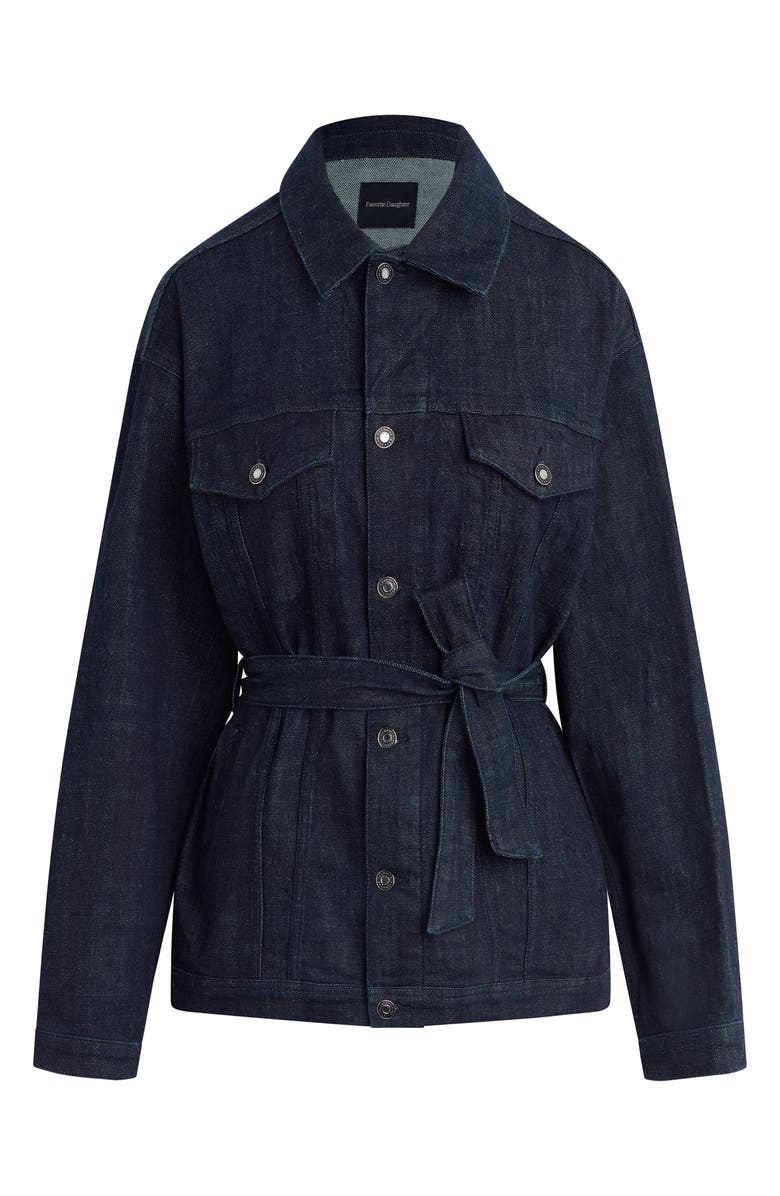 Favorite Daughter The Jane Denim Trench Coat, Alternate, color, Waterloo