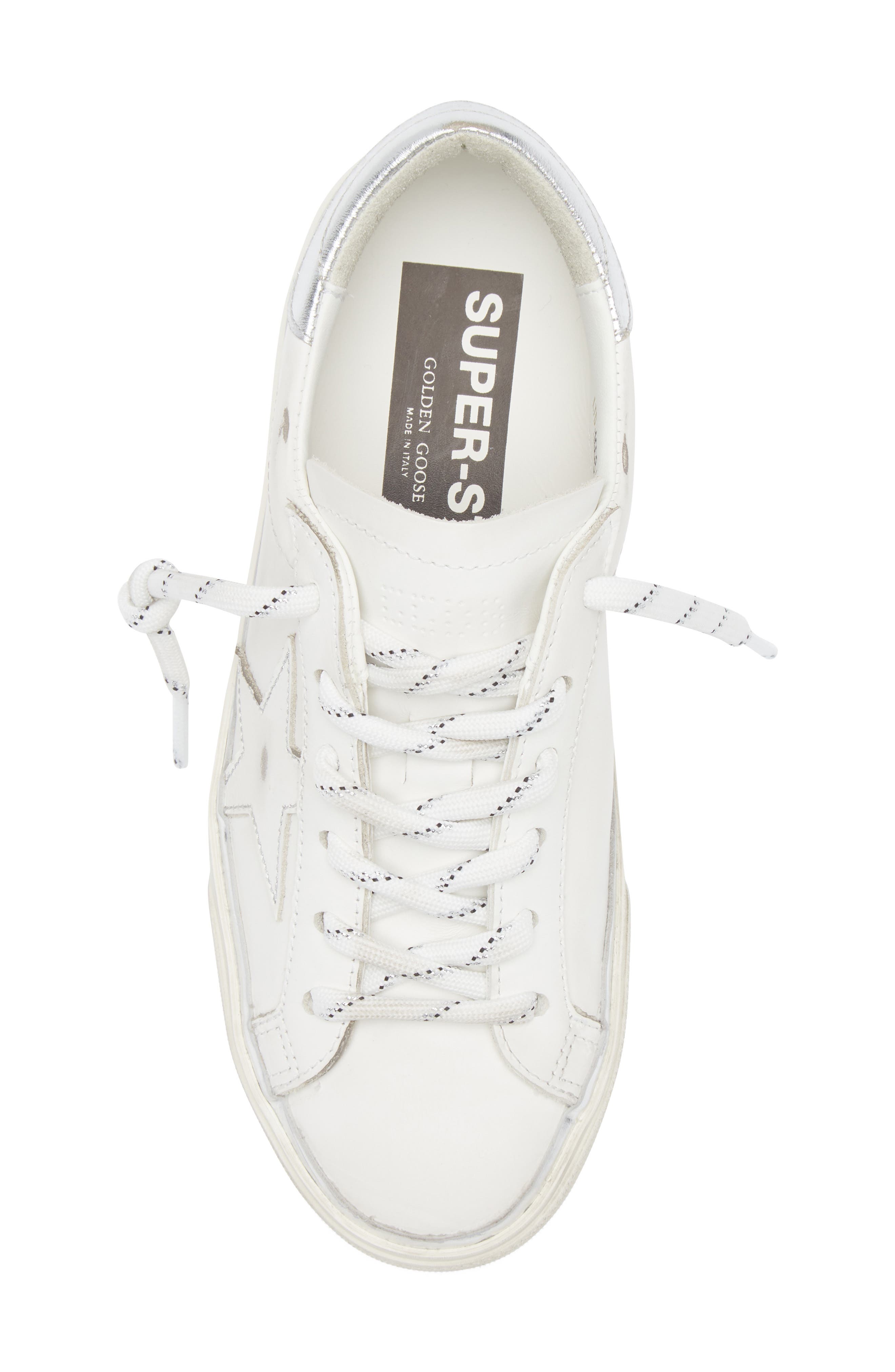 Golden Goose Super-Star Low Top Sneaker, Alternate, color, White/ Silver