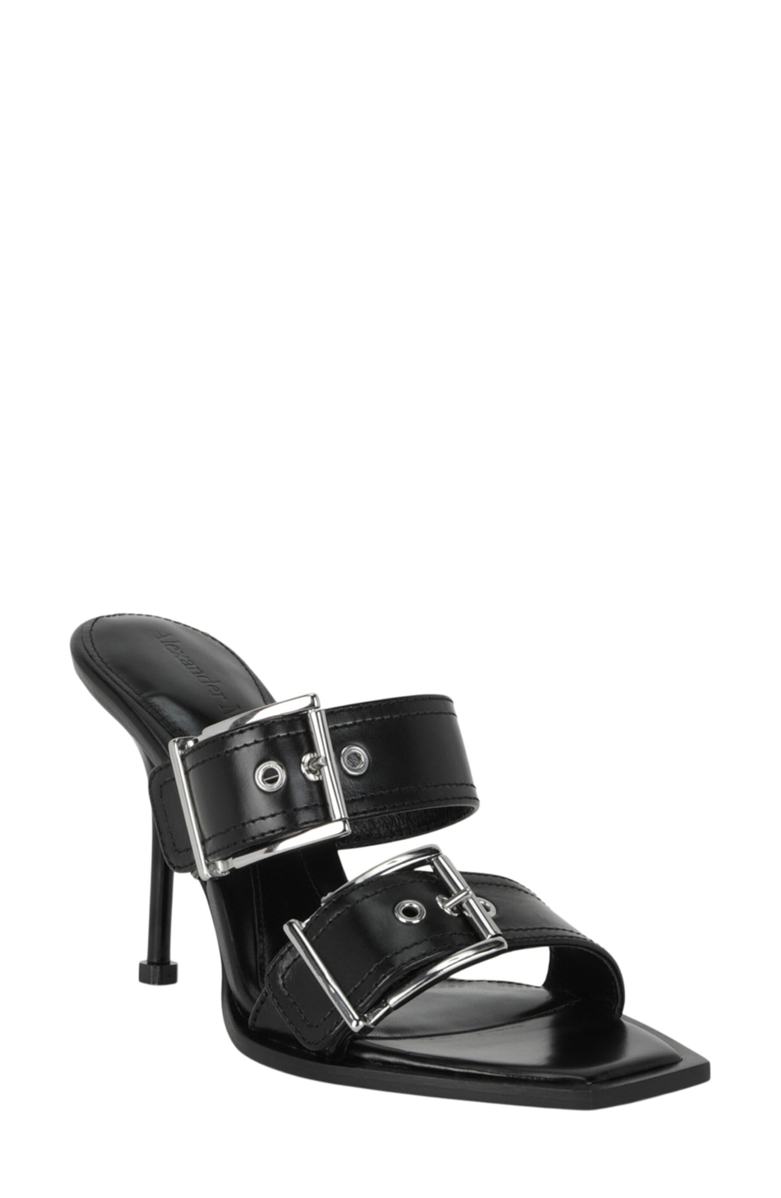 McQueen Punk Double Buckle Sandal, Main, color, 