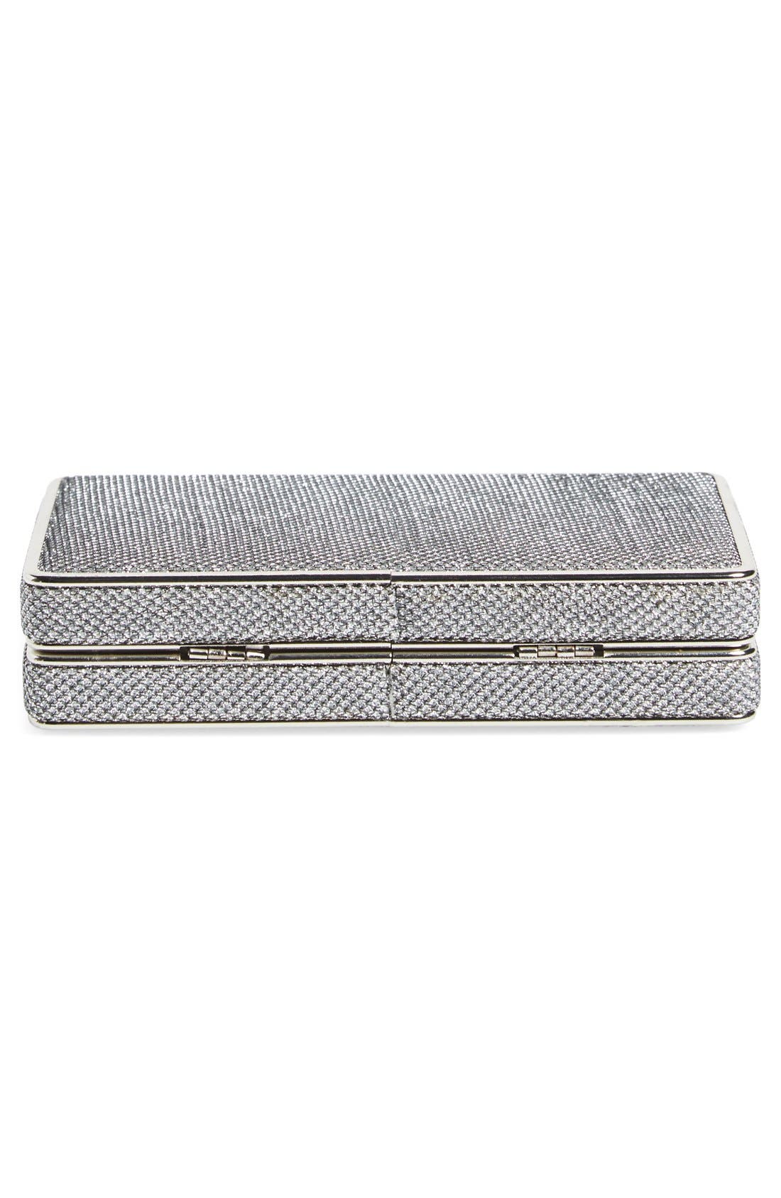 Metallic Box Clutch, Alternate, color, 42-SILVER