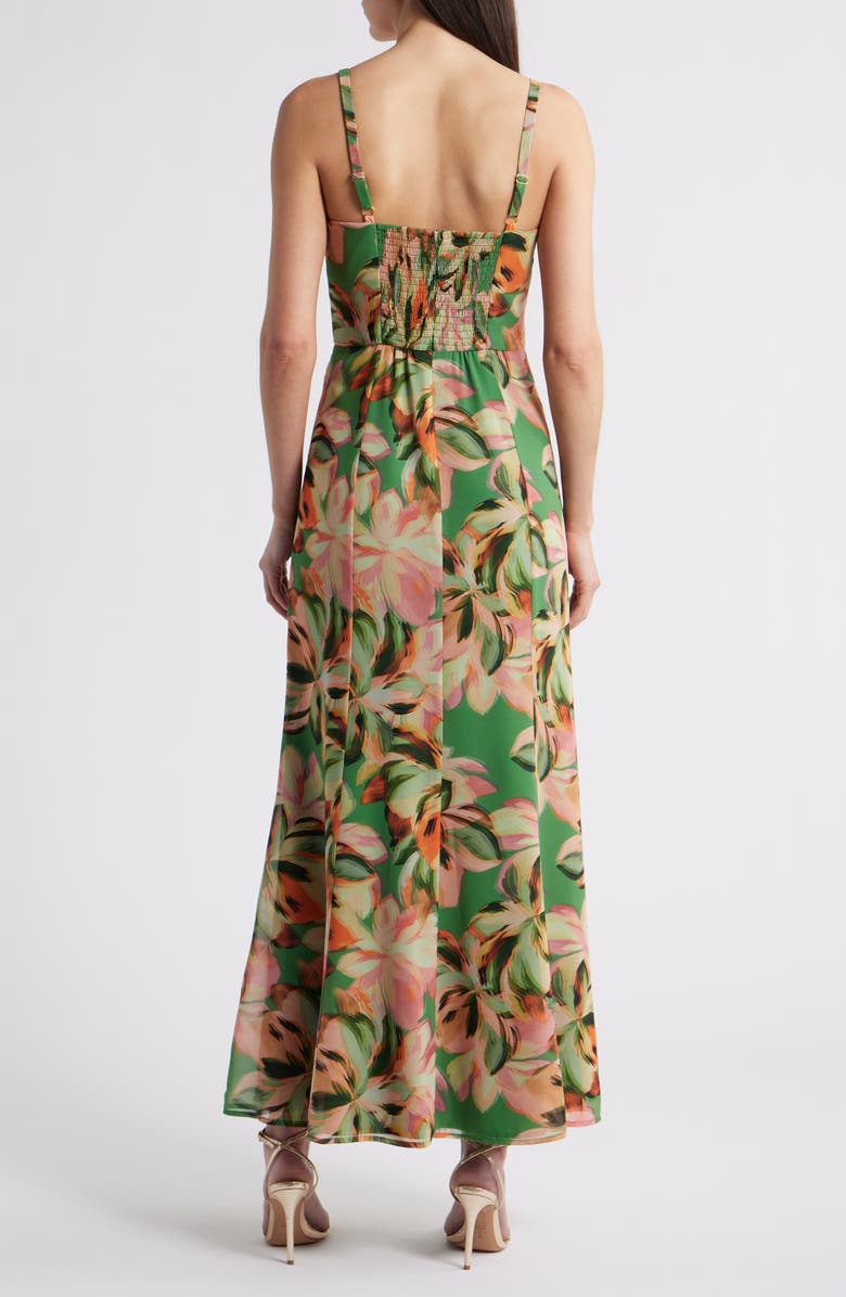 Hutch Floral Chiffon Fit & Flare Maxi Dress, Alternate, color, Sage Jungle