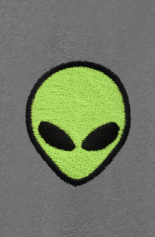Dalix Alien Cropped Fleece Hoodie In Deep Heather