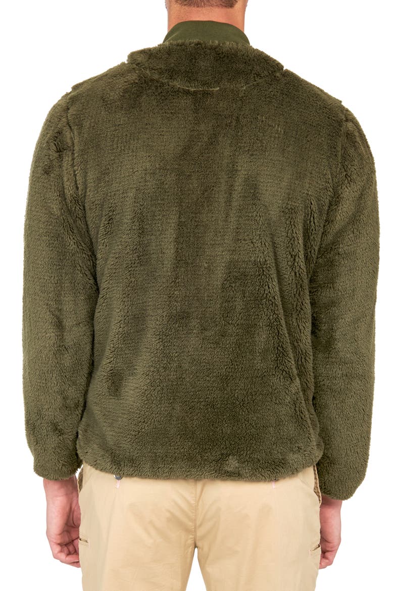 Solid Fuzzy Jacket, Alternate, color, GREEN