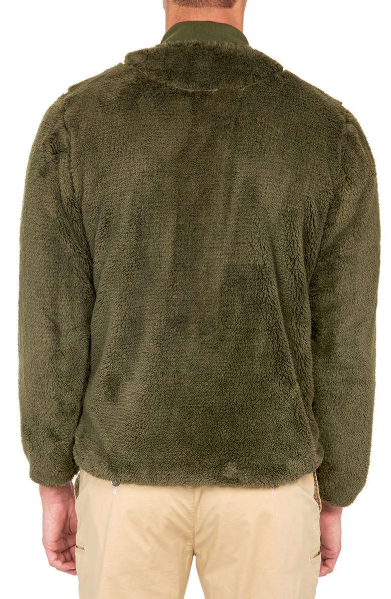 Brooklyn Brigade Solid Fuzzy Jacket, Alternate, color, Green