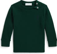 Ralph Lauren Kids' Waffle Knit Cotton Long Sleeve T-Shirt