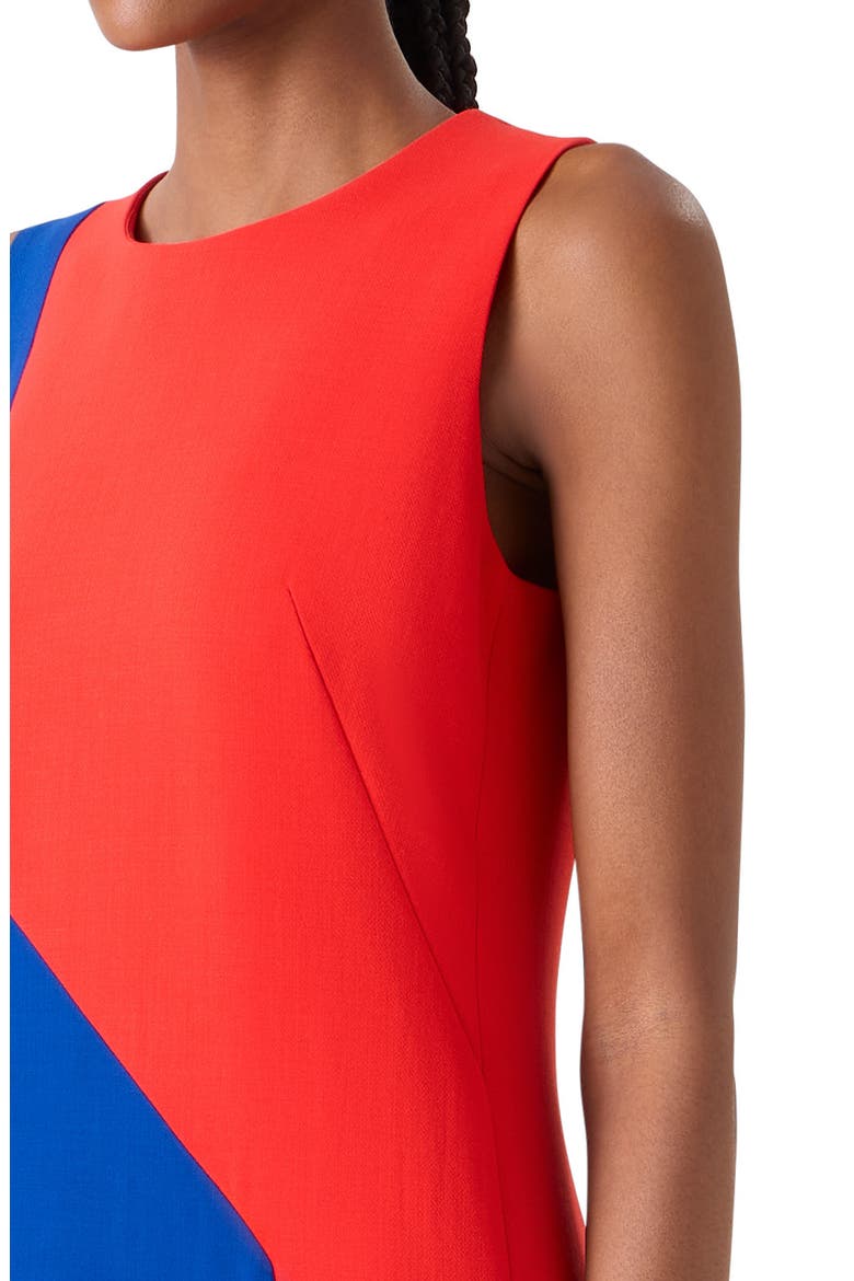 High Plains Colorblock Wool Blend Sheath Dress, Alternate, color, VERMILLION-LAPIS BLUE